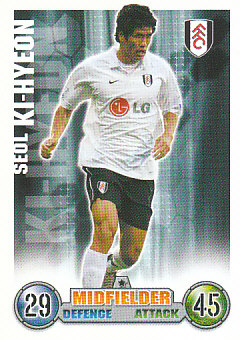 Seol Ki-Hyeon Fulham 2007/08 Topps Match Attax Update #39
